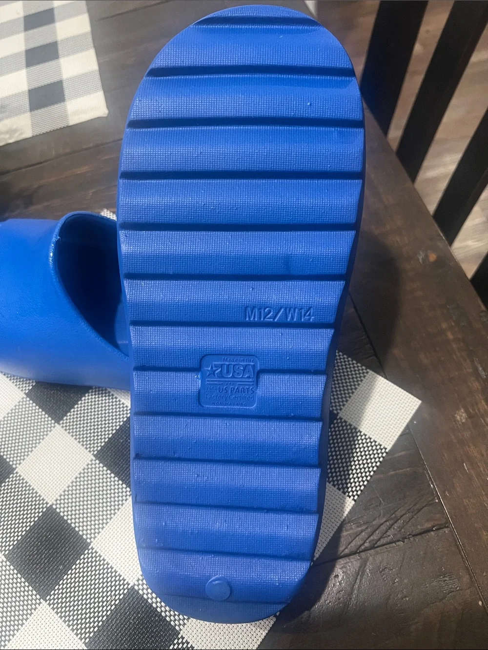 Men’s  Blue Slip-On Cushioned Slides
